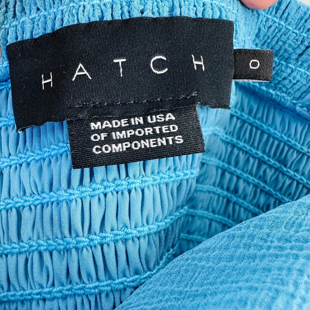 Hatch Turquoise Blue Ruffle Strap Midi Dress - Picture 7 of 13